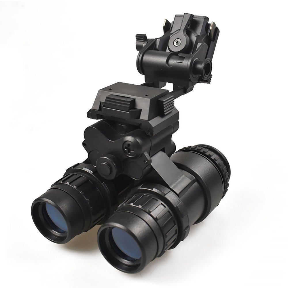 Airsoft Tactical PVS15 Night Vision Goggles Dummy Binoculars with Helmet Mount No Function NVG Model for Tactical Decoration and Props(Black)