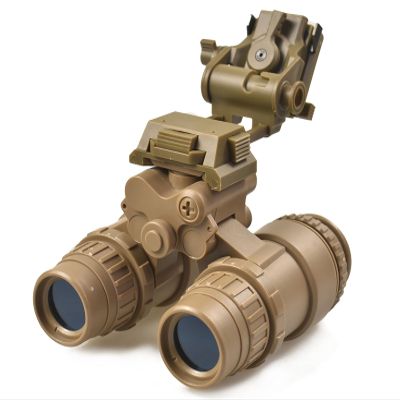 Hdlsina Airsoft Tactical PVS15 Night Vision Goggles Dummy Binoculars with Helmet Mount No Function NVG Model for Tactical Decoration and Props(Khaki)