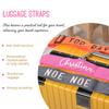 Customized Embroidered Luggage Strap - Personalized Name/Text, Adjustable Secure Suitcase Belt for Easy Identification, for Travelers (Green) view 2