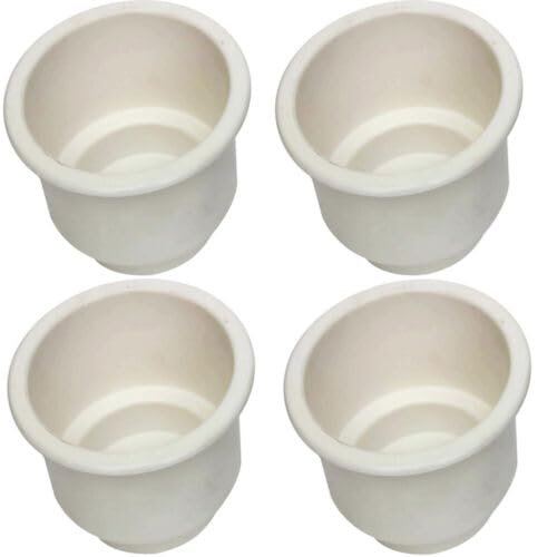 Replacement for fits Four Plastic 3 5/8 White Cup Holder Boat Boston Whaler Aquasport Searay Pro Line