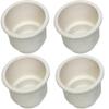 Replacement for fits Four Plastic 3 5/8 White Cup Holder Boat Boston Whaler Aquasport Searay Pro Line view 1