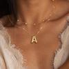 PANSHI Gold Initial Necklaces Gifts for Women Girlfriend Teens Gifts Trendy Stuff Layered Bubble Letter Necklace Gold Jewelry Birthday Gifts Teens Women A. view 3