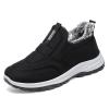 CPMBFDC Womens Snow Boots Men Womens Winter Snow Boots Warm Fur Lined Ankle Boots Slip On Outdoor Non-Slip Ankle Boots (Black-Women,Women 7/Men 6) view 1
