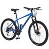 BALINGE Front Suspension Hardtail Mountain Trail Bike 26 Inch, Mountain Bike for Mens Womens Student Work with 24-Speed Dual Disc Brakes Hardtail BicyclesSteel Frame,Ocean Blue Gloss view 1