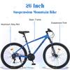 BALINGE Front Suspension Hardtail Mountain Trail Bike 26 Inch, Mountain Bike for Mens Womens Student Work with 24-Speed Dual Disc Brakes Hardtail BicyclesSteel Frame,Ocean Blue Gloss view 4
