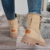 Winter Fashion Insulated Boots - Mid-Calf Faux Fur Lined Snow Boots for Women (Apricot, Adult, Women's, 6.5, Digital, US Shoe System, Medium (Medium)) view 4