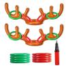 2PCS Inflatable Antler Ring Games,Inflatable Reindeer Antler Ring Toss Game, Christmas Party Antler Hat Games for Family(2 Antlers 8 Rings 1 Air Pump) view 1