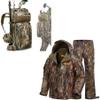NEW VIEW Size L Tree Camo Hunting Suit and Bow Hunting Backpack view 1