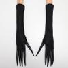 Lorilida Scary Devil Long Nails Claw Gloves Detachable Fingernails Long Gloves Cosplay Accessory for Halloween Black One Size view 2