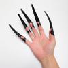 Lorilida Scary Devil Long Nails Claw Gloves Detachable Fingernails Long Gloves Cosplay Accessory for Halloween Black One Size view 4