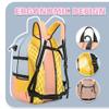 Boulder Bee Lacrosse Backpack with Stick Holders, Field Hockey Bag, Lacrosse Gift for Women (Pink and Blue) view 3