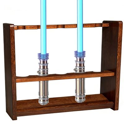 QIXIN Lightsaber Stand Wooden Light Saber Mount Lightsaber Wall Mount Holder Decorative Stand can Hold 5 Lightsaber