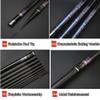 GTOFYU 26Ft 29Ft 32Ft 35Ft 37Ft 40Ft Telescopic Fishing Rod, Ultralight Travel Fishing Rod, Portable Collapsible Bass Crappie Rod, 1 Piece Carbon Fiber Inshore Stream Trout Pole, Free Tip (8M/26Ft) view 3