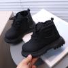 IWIHMIV Winter Boots Kids Toddler Ankle Boots Girls Ankle Booties Boots for Boys Girls Round Toe Boots Toddle Casual ShoesBlack,9 view 3