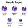 ANGLER DREAM 50 PCS Tungsten Beads Nymph Head Ball Fly Tying Beads Fly Tying Materials Six Colorful Colors 2.0MM-3.5MM (Metallic Purple, 2.0mm) view 2