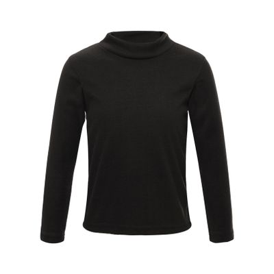 JanJean Boys Girls Long Sleeve Warm Thermal Underwear Tops Turtleneck Pullover Sweater Casual Wear Kids 2-12 Years Black 11-12 Years