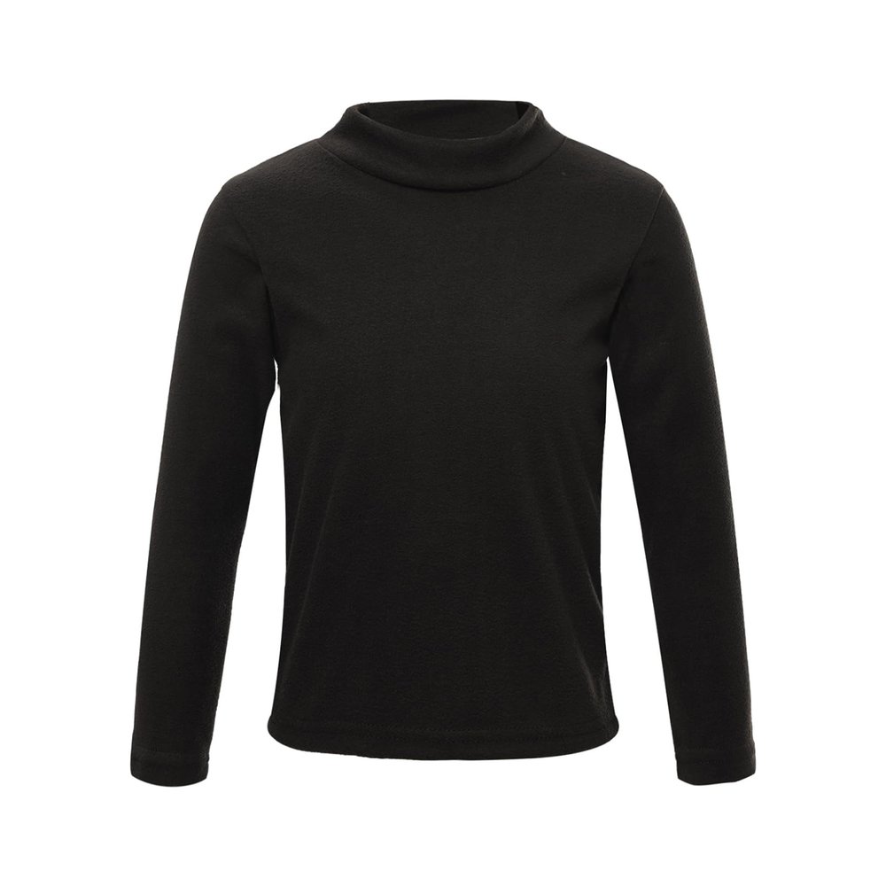 JanJean Boys Girls Long Sleeve Warm Thermal Underwear Tops Turtleneck Pullover Sweater Casual Wear Kids 2-12 Years Black 11-12 Years