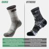 innotree 3 Pack Merino Wool Hiking Socks for Men, Micro Crew Cushioned Moisture Wicking Trekking Socks,X Large view 2