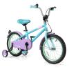 HONEY JOY Kids Bike, 12 14 16 18 Inch Toddler Bikes w/Training Wheels, Handbrake & Coaster Brake, Fully Enclosed Chain, Adjustable Handlebar & Seat, Kids Bicycle (16 Inch, Turquoise) view 1