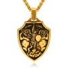 Hoyazvet Men's Archangel Michael Necklace 18K Gold Plated St.Michael Necklace Pendant for Men Women Christ Protection Amulet view 1