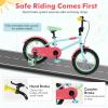 HONEY JOY Kids Bike, 12 14 16 18 Inch Toddler Bikes w/Training Wheels, Handbrake & Coaster Brake, Fully Enclosed Chain, Adjustable Handlebar & Seat, Kids Bicycle (14 Inch, Blue) view 3