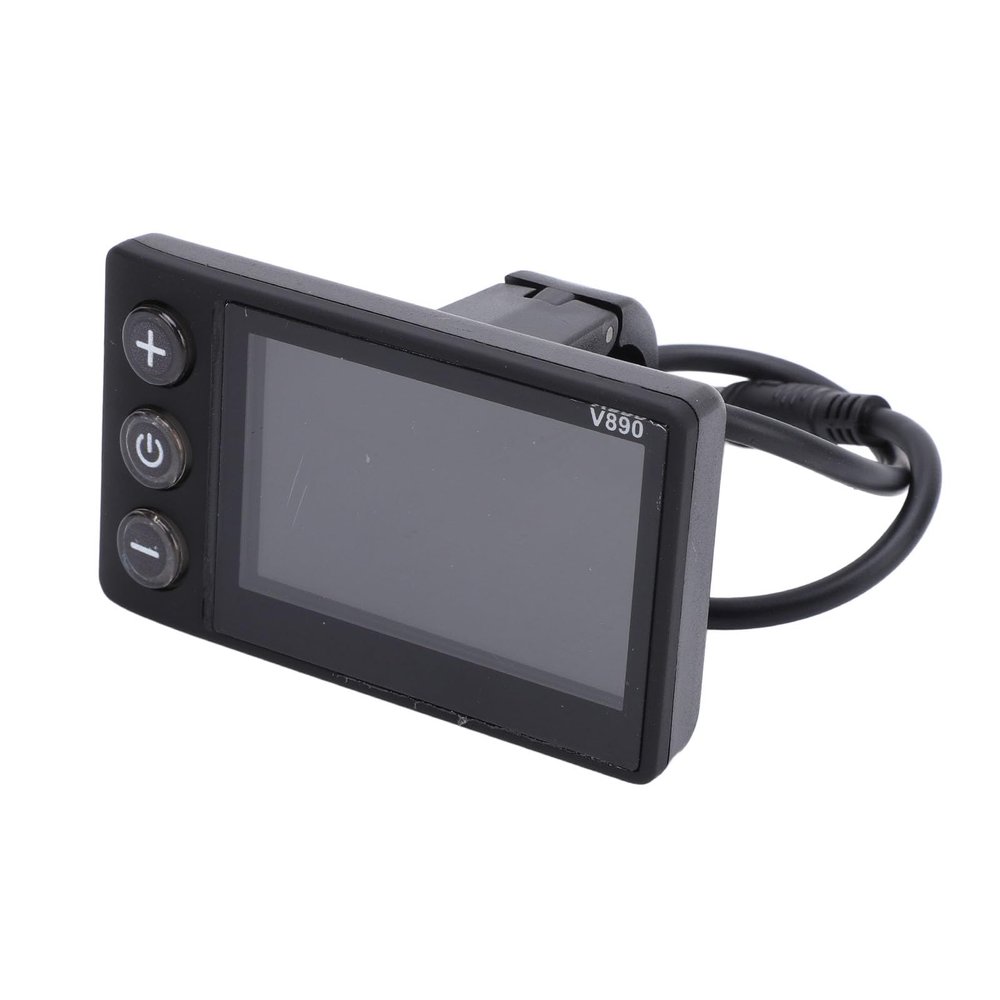 Electric Display Panel, Color Screen LCD Display with 6P Water Cable for 24V/36V/48V/60V Universal E, Easy Install for 22.2mm Handlebar with Bracket,Waterproof