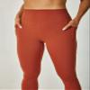 Chisportate High Waist Skinny Yoga Legging Hidden Pocket Power Flex Tummy Control Workout Stretch Sport Yoga Women Pants for Gym Exercise Fitness-Airflow Solid Orange view 2