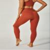 Chisportate High Waist Skinny Yoga Legging Hidden Pocket Power Flex Tummy Control Workout Stretch Sport Yoga Women Pants for Gym Exercise Fitness-Airflow Solid Orange view 3