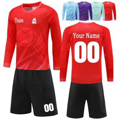Soccer Goalie Jersey Custom Goalie Shirt with Name Number Team Logo Personalized Goalkeeper Jersey Kit for Kids Adults