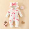 AIMAOMI Baby Snowsuit Baby Boy Snowsuit Warm Baby Winter Suit Baby Snow Suit Baby Bunting Suit Fleec Baby Bear (Red, 0-3 Months) view 2