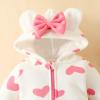 AIMAOMI Baby Snowsuit Baby Boy Snowsuit Warm Baby Winter Suit Baby Snow Suit Baby Bunting Suit Fleec Baby Bear (Red, 0-3 Months) view 4