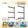 Bonnlo Adjustable Kayak Rack, Heavy Duty Wall Mount for 3 Kayaks & Paddle Boards, Holds up to 414 lbs, Spacesaver, Gentle on Padding, Boat Organizer view 4