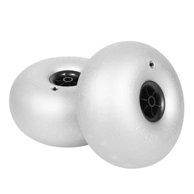 DEIGEHJRE 2pcs 10" / 16" Beach Wheels, Compatible with Beach Wheels, Kayak Dolly, Trailer Trolley, Transport Cart, Silver Gray, PVC