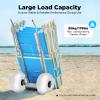DEIGEHJRE 2pcs 10" / 16" Beach Wheels, Compatible with Beach Wheels, Kayak Dolly, Trailer Trolley, Transport Cart, Silver Gray, PVC view 2