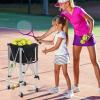 HEVIRGO Foldable Tennis Ball Cart with Wheels,Tennis Ball Basket with Wheels,Portable Tennis Ball Hopper with Wheels,Sports Teaching Tennis Ball Hopper with Removable Bag Side Pockets 1 Set view 4