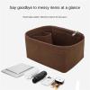 Bag Organizer Liner Storage Bag Bag Storage Insert Portable Makeup Bag for Hermes Picotin18/22/26(Brown A,Picotin 18) view 2