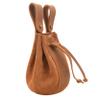 Tas Trost Durable Leather Drawstring Cartridge Bag, Carrier Ammo Pouch Shotshell Storage Attached Belt Waist (Brown) view 1