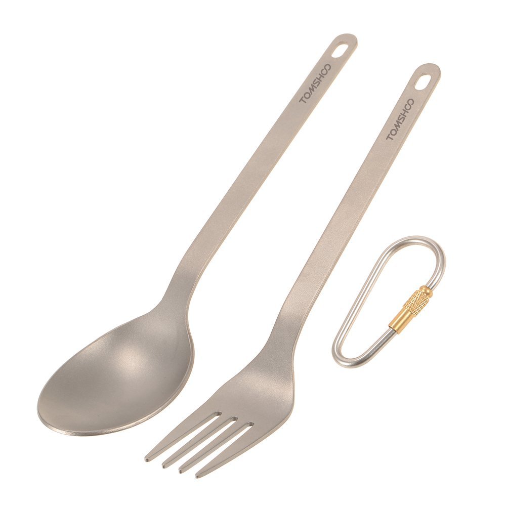 Spoons and Forks Set, Flatware Cutlery Set, Portable Design, Mirror Polished Kitchen Utensil for Home, Outdoor, Camping, Hiking, BBQ, Picnic, Dishwasher Safe (Fork & Spoon)