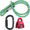 GM CLIMBING Hitch Slack Tending Pulley Kit for Double Rope Climbing System Basic Unit of General Hauling, Red Micro Prusik Minding Pulley, Triple Lock Oval Carabiner, Kevlar & Polyester Hitch Cord view 1
