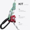 GM CLIMBING Hitch Slack Tending Pulley Kit for Double Rope Climbing System Basic Unit of General Hauling, Red Micro Prusik Minding Pulley, Triple Lock Oval Carabiner, Kevlar & Polyester Hitch Cord view 2