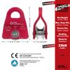 GM CLIMBING Hitch Slack Tending Pulley Kit for Double Rope Climbing System Basic Unit of General Hauling, Red Micro Prusik Minding Pulley, Triple Lock Oval Carabiner, Kevlar & Polyester Hitch Cord view 3