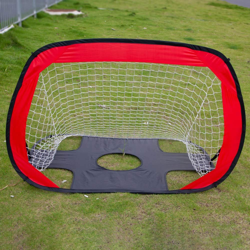 Soccer Goal, Kids Soccer Net with Frame Rod and Storage Bag 43.3x31.5x31.5in Portable Foldable Oxford Cloth Soccer Gate for Children and Kids
