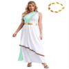 Lejafay Women's Greek God Costume Ancient Greece Toga Cosplay Dress with Headwear Halloween Outfits Mint Green XX-Large view 1