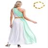 Lejafay Women's Greek God Costume Ancient Greece Toga Cosplay Dress with Headwear Halloween Outfits Mint Green XX-Large view 2
