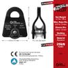 GM CLIMBING Hitch Slack Tending Pulley Kit for Double Rope Climbing System Basic Unit of General Hauling, Black Micro Prusik Minding Pulley, Triple Lock Oval Carabiner, Kevlar & Polyester Hitch Cord view 3