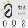 GM CLIMBING Hitch Slack Tending Pulley Kit for Double Rope Climbing System Basic Unit of General Hauling, Black Micro Prusik Minding Pulley, Triple Lock Oval Carabiner, Kevlar & Polyester Hitch Cord view 4