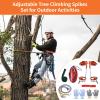 Homaisson Tree Climbing Spikes Set, Adjustable Tree Climbing Spikes Kit, Complete Tree Climbing Gears with Safety Belt view 2