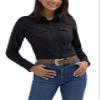 Wrangler Western Women's Retro Button-Down Shirt, Black, X-Small view 1