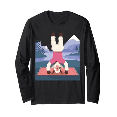 Goat Yoga Toy Goat Stuffed Animal Plush Goat Yoga Party Game Long Sleeve T-Shirt