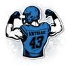 Custom Football Player Sticker Personalized Football Name Stickers Football Team Waterproof Vinyl Sticker for Laptop, Water Bottles, Phone, Kindle Decor Decal Gifts for Adults Kids view 1